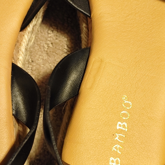 Bamboo Open Toe Cork Espadrille Flatform Sandal - Picture 13 of 13